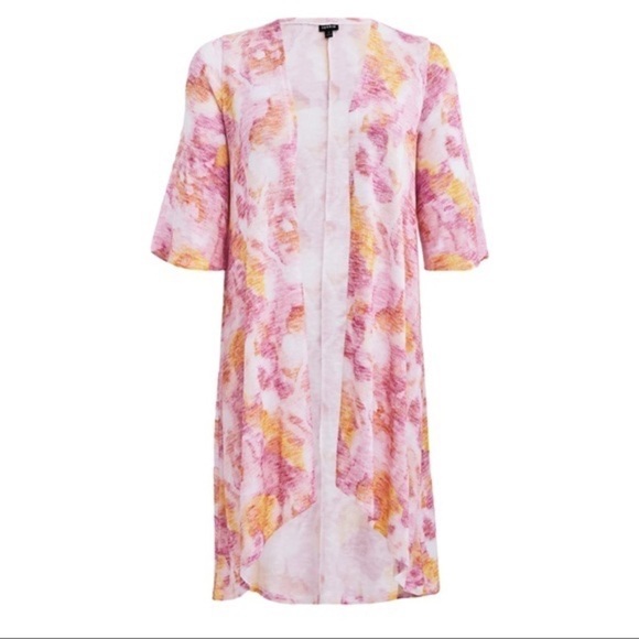 torrid Tops - Torrid kimono Multi Watercolor Hacci  Longline Cardigan Size 1X NEW with tags